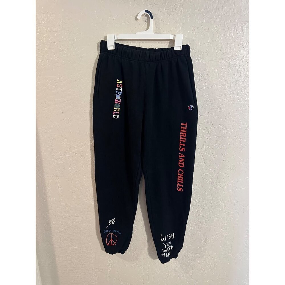 Official Travis Scott Astroworld Champion Thrills & Chills Concert Sweatpants